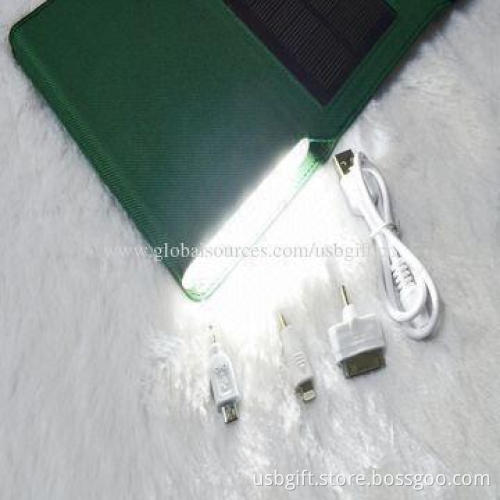 Foldable, smart and lightweight solar panel power bank with 8,000mAh capacity